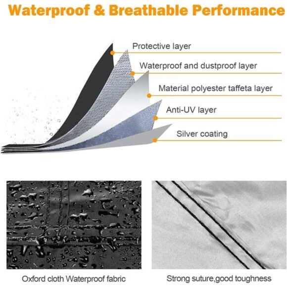 Sedan Car Cover Waterproof Heavy Duty All Weather Protection Snow - Picture 4 of 7